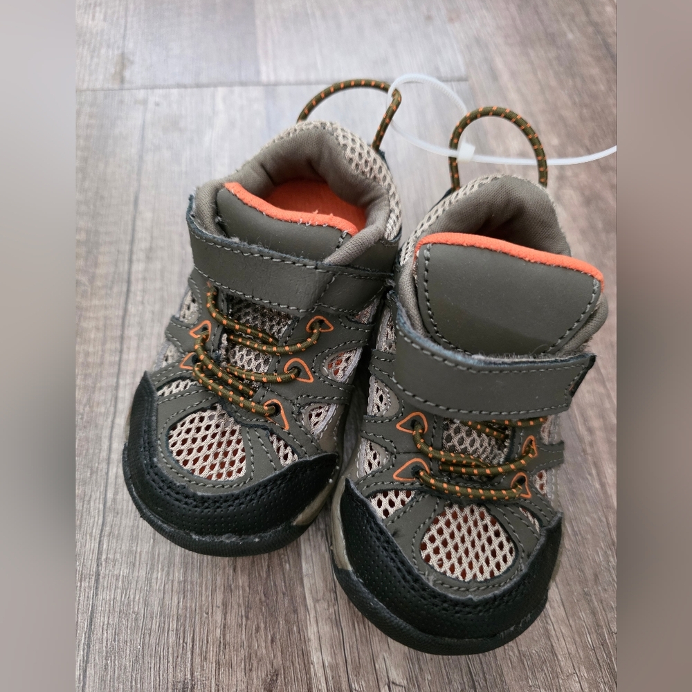 BASS BABY TODDLER Kids Outdoor Adventure Shoes Green Orange Walking Learner 5